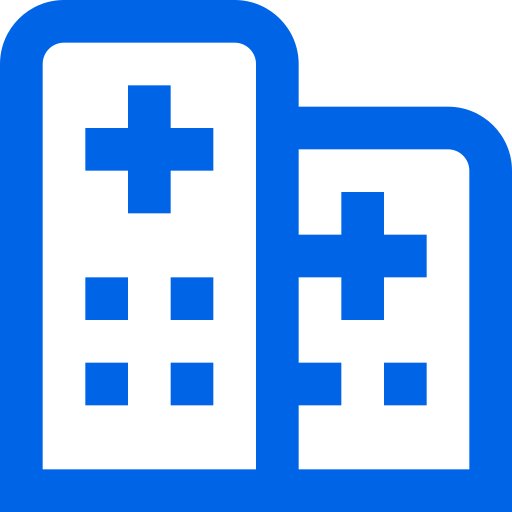 Icono de clínica medica de la industria de Salud y Atención Medica